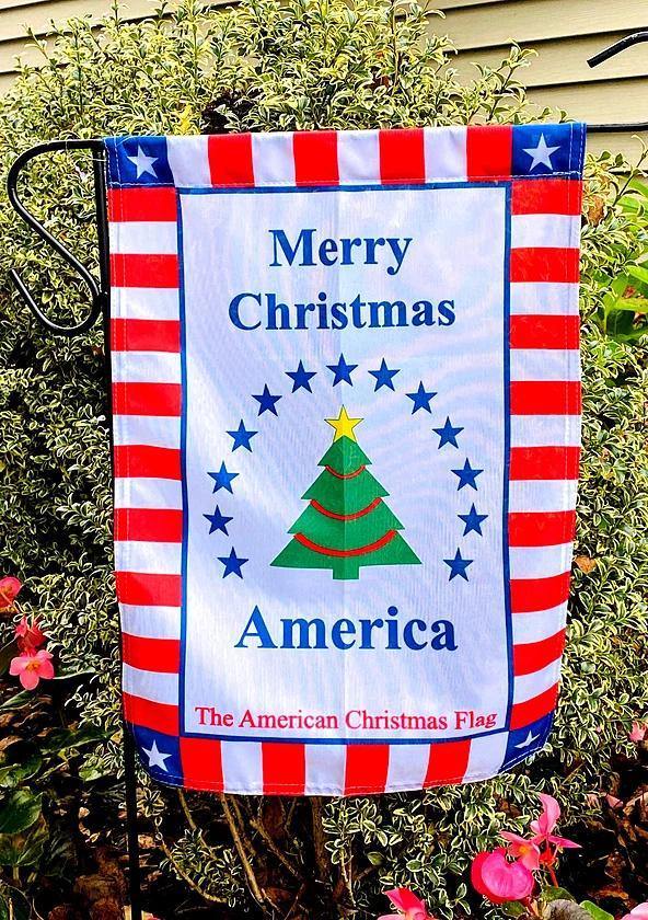 American Christmas Garden Flags - 12.5 in. x 18 in. - American Christmas Flag