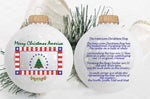 American Christmas Round Tree Ornaments
