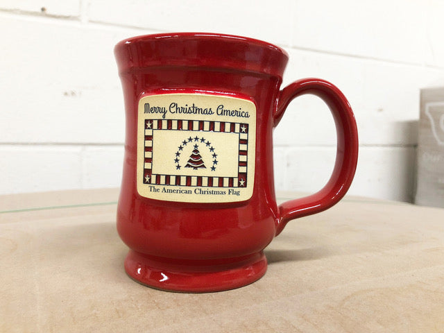 American Christmas Hand Made Coffee Mug - Red or Federal Blue