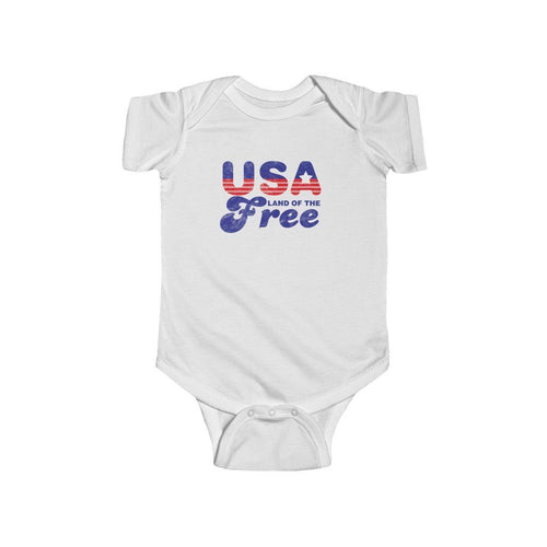 "USA Land of the Free" Infant Onesie